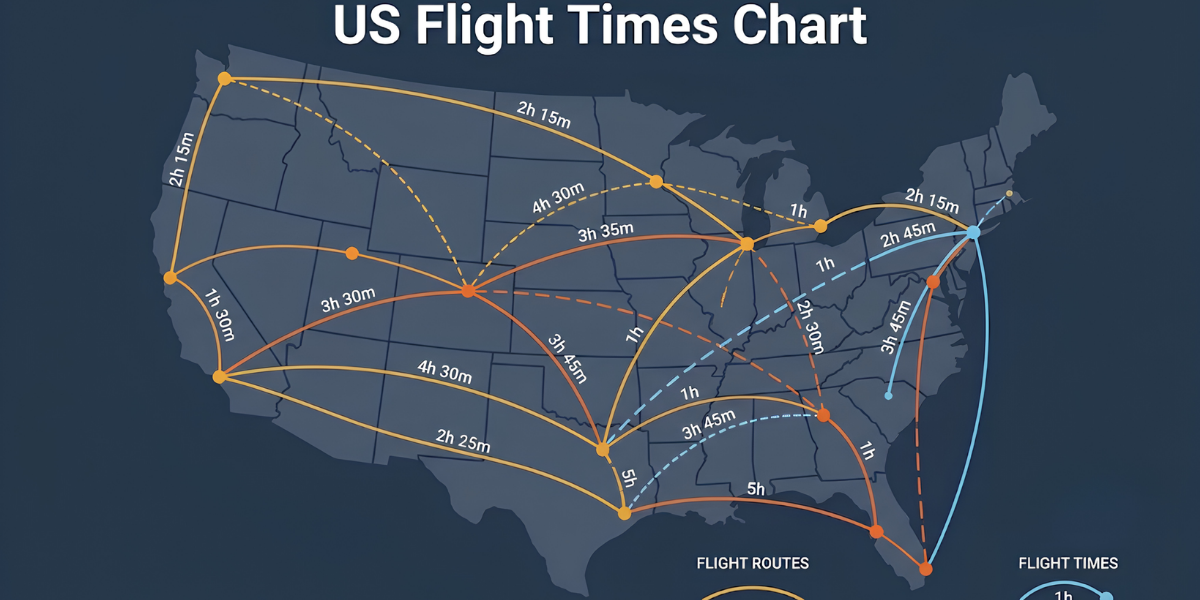 US Flight Times Chart: How Long Is a Flight Between Major US Cities?